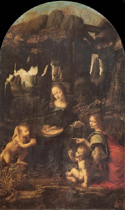 LEONARDO da Vinci The Virgin of the rocks France oil painting art